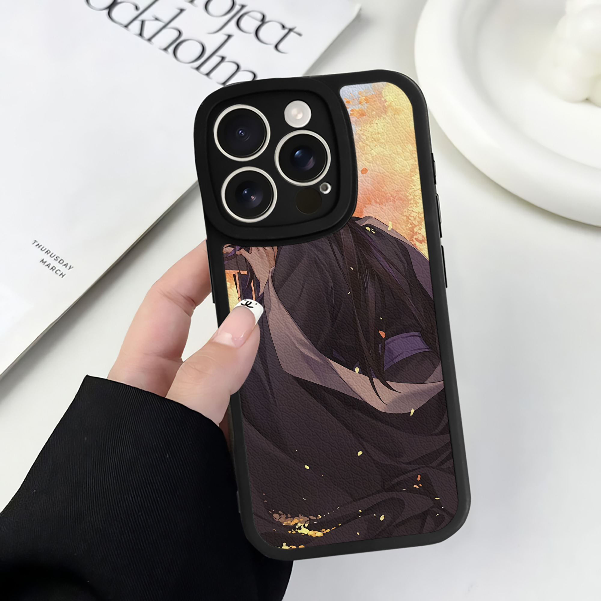 （画像用） 刀剣乱舞 Touken Ranbu 【iPhone 16シリーズ対応】シリコンスマホケース（レザー調） 材質：シリコン